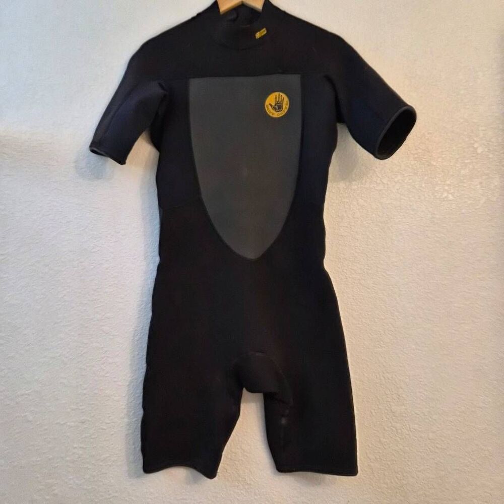 Body Glove Men's Short-sleeved 2/1MM Black & Grey Wetsuit Lg Summer Water Sports